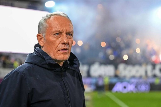 Freiburgs Trainer Christian Streich re...e Verstrkung in diesem Winter freuen.  | Foto: Harry Langer (dpa)