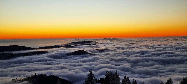 Inversionswetter im Schwarzwald &#8211; Blick vom Belchen.  | Foto: Beatus  Dietsche