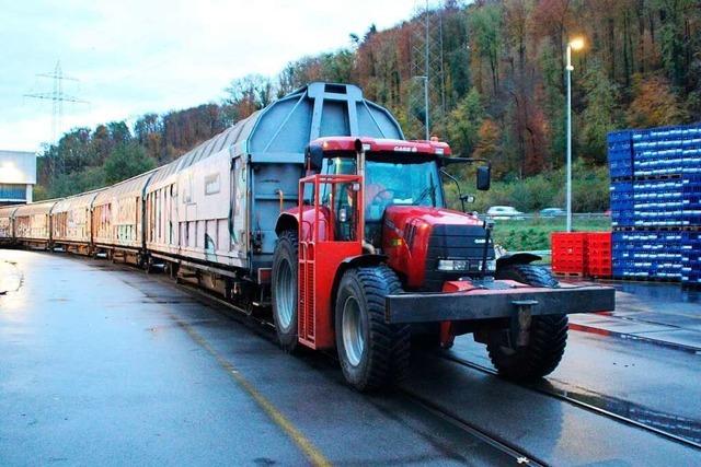 Feldschlsschen in Schweizer Rheinfelden transportiert berwiegend per Bahn