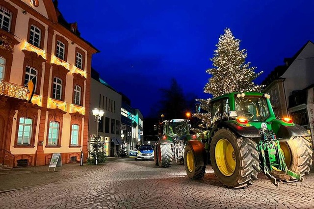 Ein zentraler Landwirteprotest ist fr...em Offenburger Marktplatz angekndigt.  | Foto: FAbian Linder