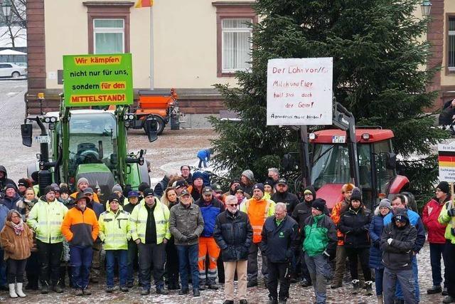 Bauernprotest in Bad Sckingen: Sternfahrt mit Traktoren und Kundgebung