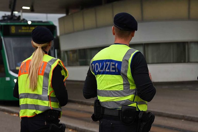 Bundespolizisten kontrollieren die Tra...mte nicht nur auf illegal Eingereiste.  | Foto: Jonas Hirt