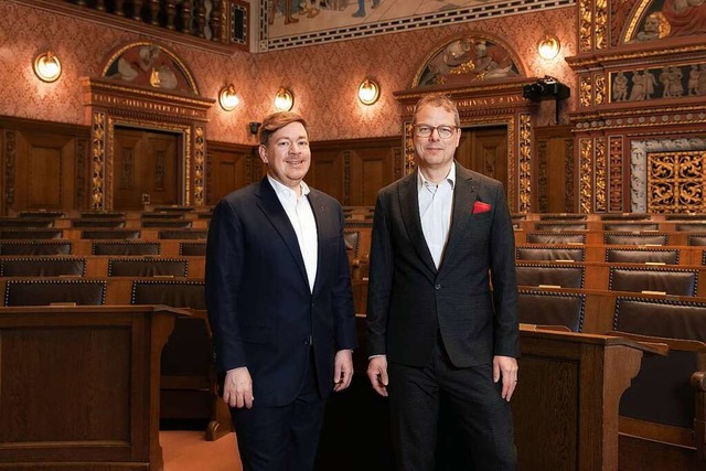 Prsident Claudio Miozzari (rechts) und sein Statthalter Balz Herter  | Foto: Matthias Willi