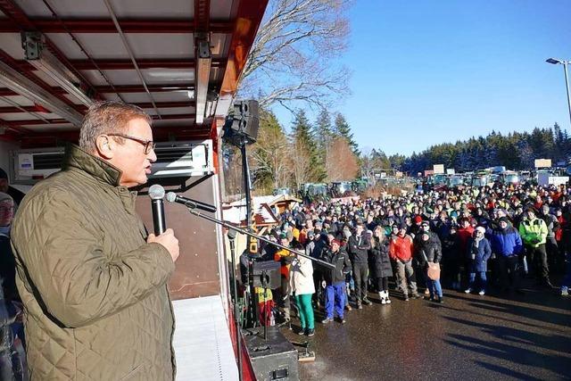 Landwirte setzen in Rothaus auf Agrarminister Peter Hauk