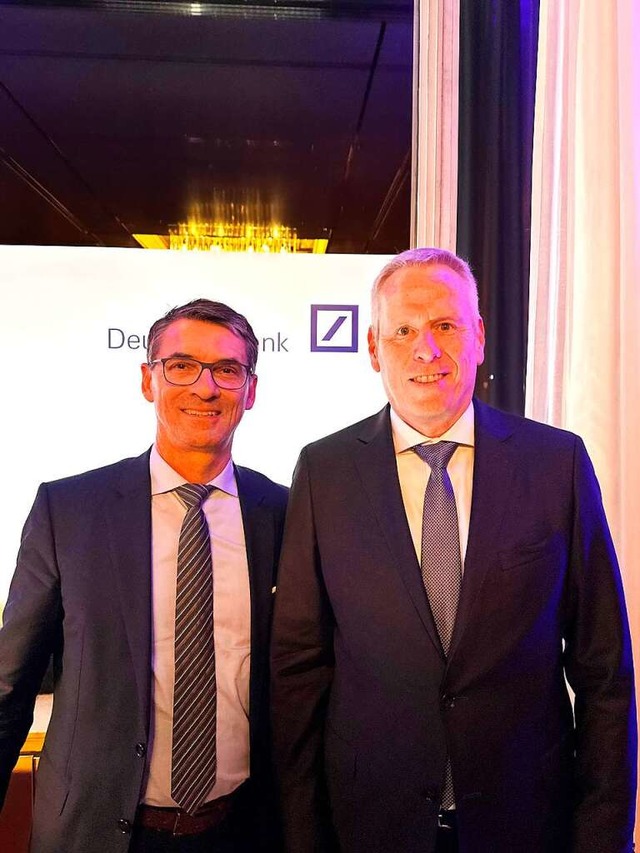 Bernd Leukert (links) und Rainer Schwrer   | Foto: Deutsche Bank