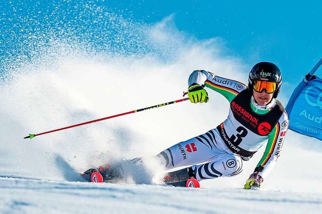 Im Riesenslalom weltweit unter den Top...rige Leo Scherer vom Skiteam Freiburg.  | Foto: Paul Schmidt