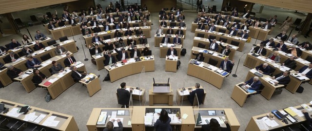 Blick in den Stuttgarter Landtag   | Foto: Marijan Murat (dpa)