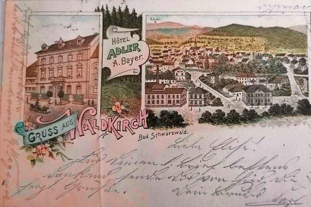 Waldkircher Postkarte aus dem Jahr 1900 ist wieder in der Heimat