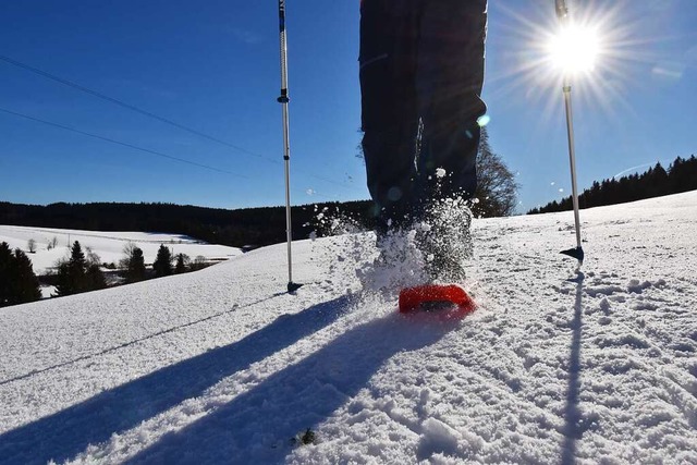 Ein Erlebnis mit Seltenheitswert: auf ...chuhen ber die unberhrte Schneedecke  | Foto: Silke Kohlmann