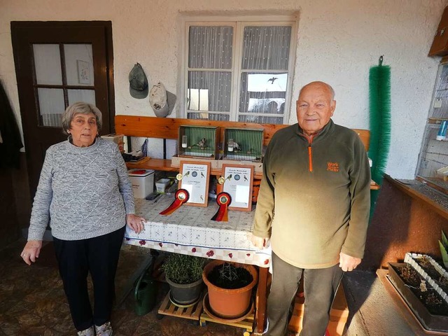 Ausgezeichnete Vogelzchter: Hannelore und Harald Strmlinger  | Foto: Hans Spengler