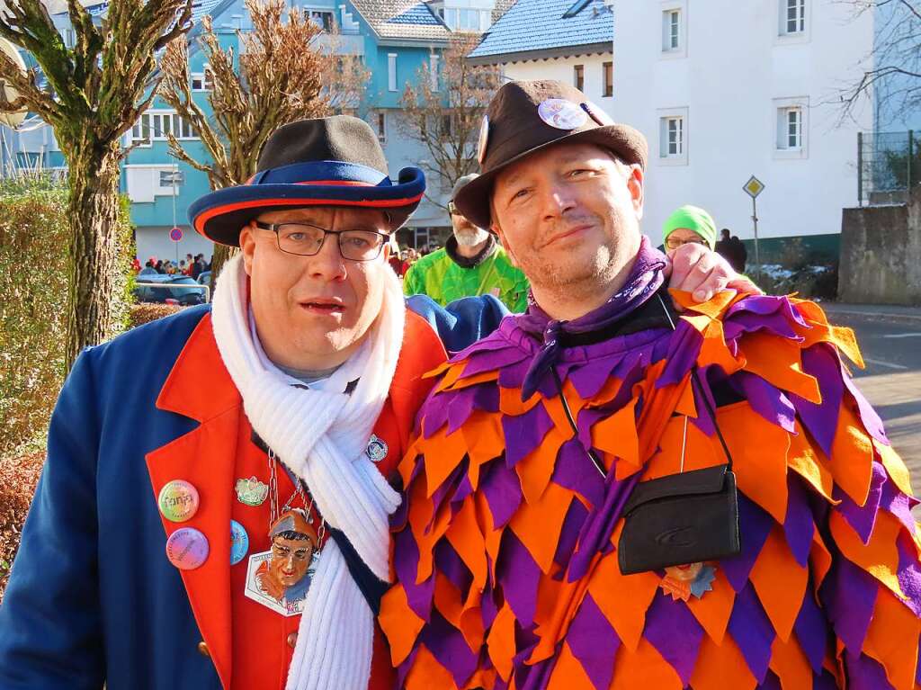 Impression vom groen Fasnachtsumzug in Wehr zum 150. Geburtstag der Narrenzunft und vom Zunftmeisterempfang im Rathaus