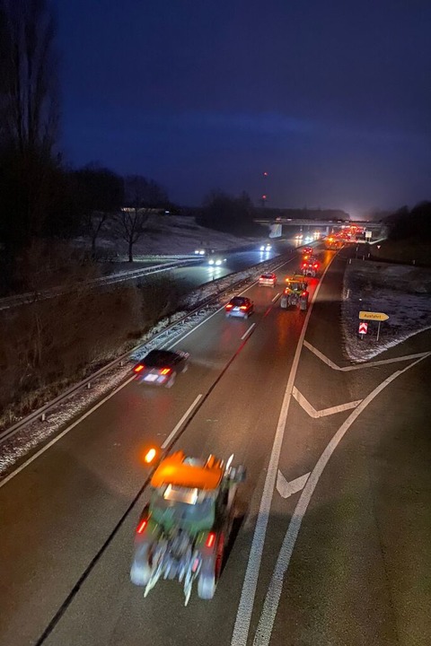 Immer Wieder Stau Am Montag Auf Der B31 In Freiburg Durch Bauernprotest ...