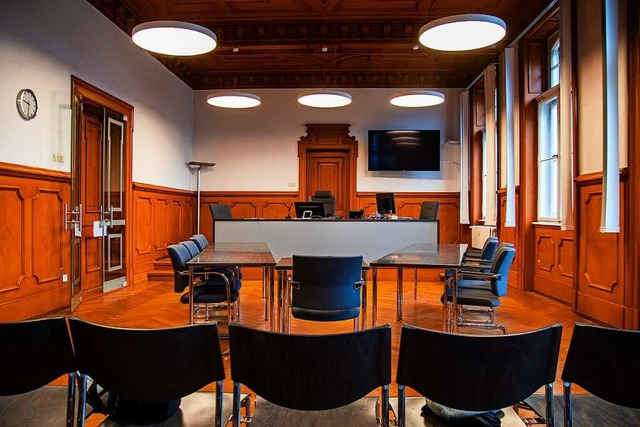 Der leere Verhandlungssaal am Lahrer Amtsgericht.  | Foto: Marius Alexander