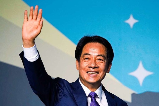 Lai Ching-te hat die Wahl in Taiwan ge...istanz zu China ausgerichtete Politik.  | Foto: -- (dpa)