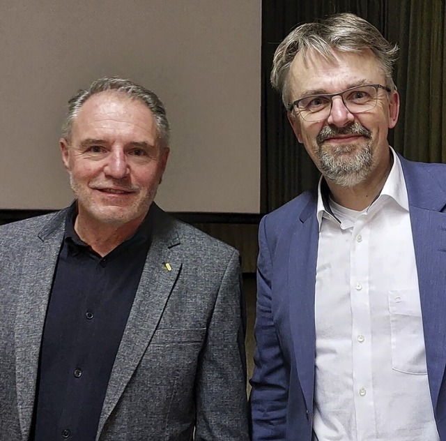 Ortsvorsteher Frank Kaiser (links) und Oberbrgermeister Martin Gruner  | Foto: Gerhard Albicker