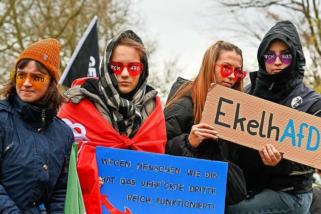 Bereits am Dreiknigstag wurde in Lahr gegen die AfD demonstriert.  | Foto: Endrik Baublies