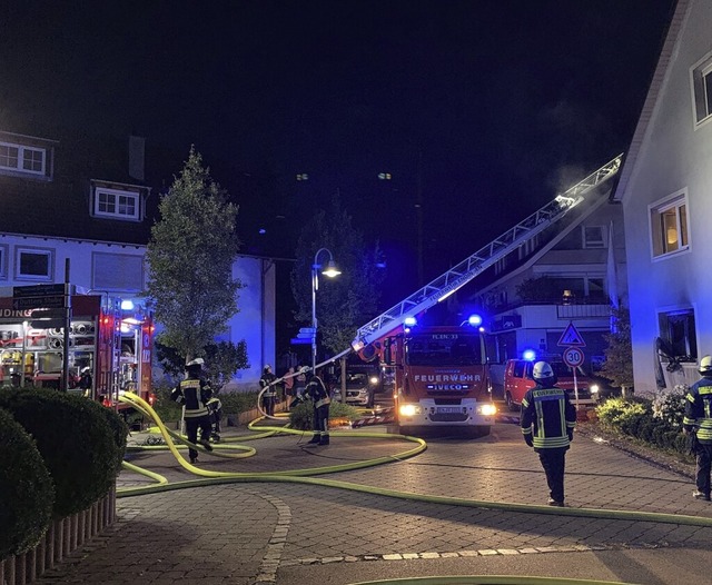 Anfang September 2023 brannte es in Kiechlinsbergen in einem Wohnhaus.  | Foto: Feuerwehr Endingen