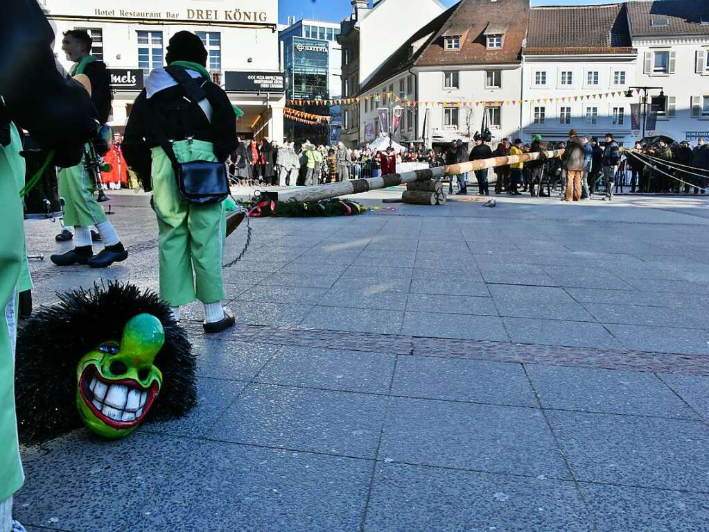 Impressionen vom Narrenbaumstellen in Lrrach