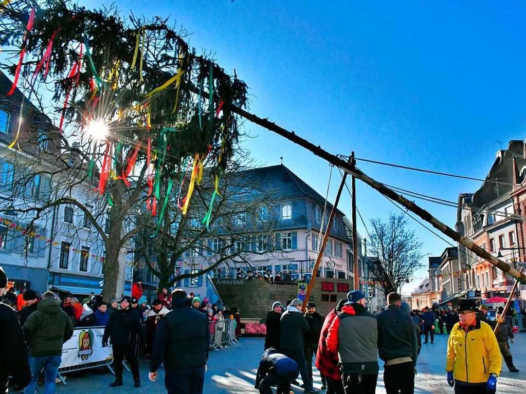 Impressionen vom Narrenbaumstellen in Lrrach