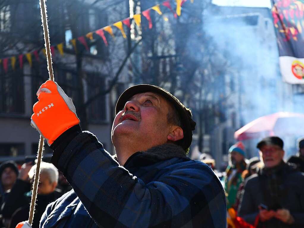 Impressionen vom Narrenbaumstellen in Lrrach