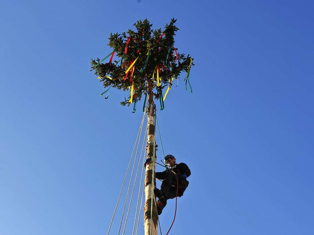 Impressionen vom Narrenbaumstellen in Lrrach