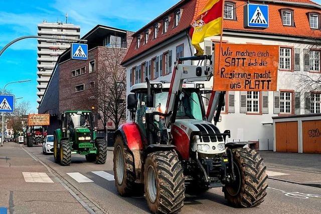 Rechte Tne bei Bauern-Demo in Lrrach – und Kritik an SC-Freiburg-Trainer Christian Streich
