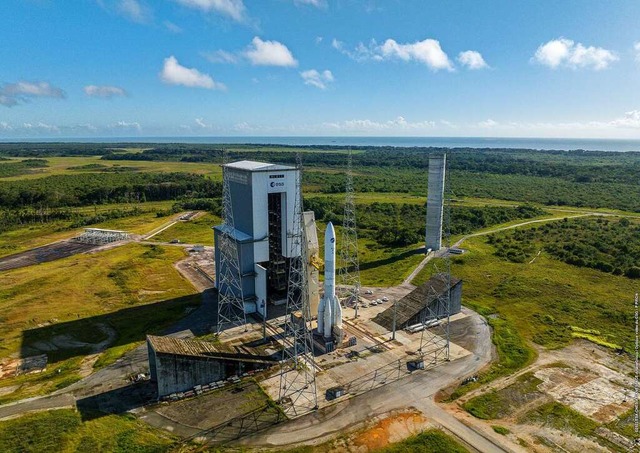 Die Ariane 6  im sdamerikanischen Kourou  | Foto: P PIRON/Arianespace