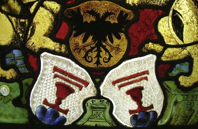 Wappenscheibe von 1579 aus dem Schloss...gserffnung voraussichtlich Ende Mrz.  | Foto: Wein- und Heimatmuseum Durbach