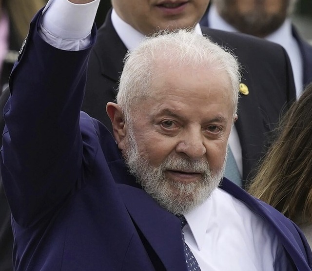 Brasiliens Prsident Lula da Silva  | Foto: Eraldo Peres (dpa)