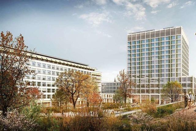 Mit dem Spatenstich beginnt der Bau des neuen Universittsspitals in Basel