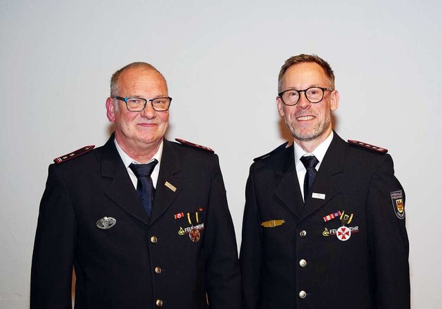 Clemens Munz (links) und Christian Vg...andant der Abteilung Seelbach ernannt.  | Foto: Beate Zehnle-Lehmann