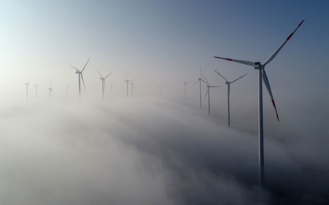 Erneuerbaren Energien wie der Windkraf...nicht in hohen Gewinnen widerspiegeln.  | Foto: Patrick Pleul/dpa-Zentralbild/dpa-tmn