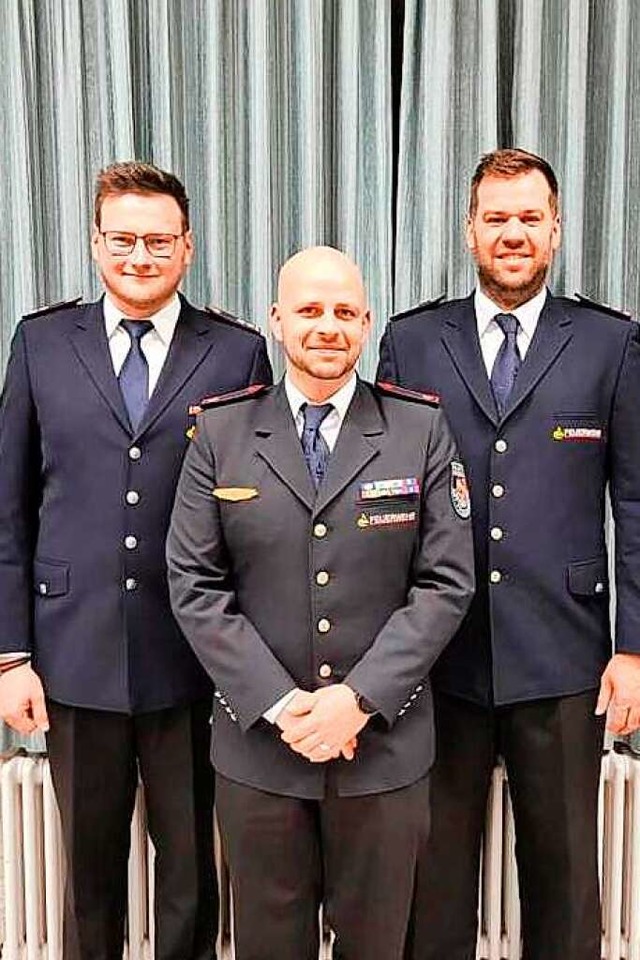 Timo Tscheschlog, Manuel Mller und Fabian Steppacher  | Foto: Feuerwehrabteilung Friesenheim
