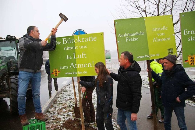 Eichstetter Landwirte und Winzer mache...ffen auf ein Echo aus der Bevlkerung.  | Foto: Horst David