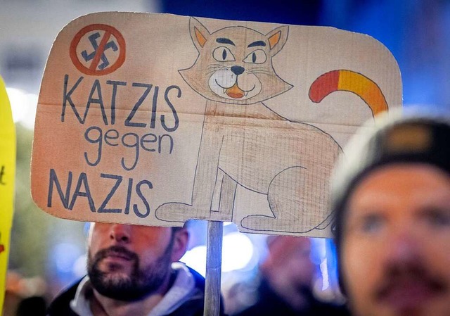 Bundesweit demonstrierten am Wochenend...ine Kundgebung in Lrrach stattfinden.  | Foto: Jens Bttner (dpa)