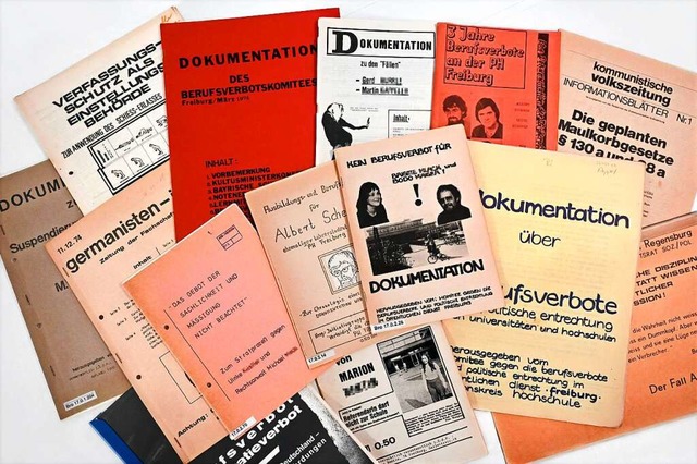 Zeitgenssische Broschren ber Berufs...hren im  Archiv fr Soziale Bewegungen  | Foto: Thomas Kunz