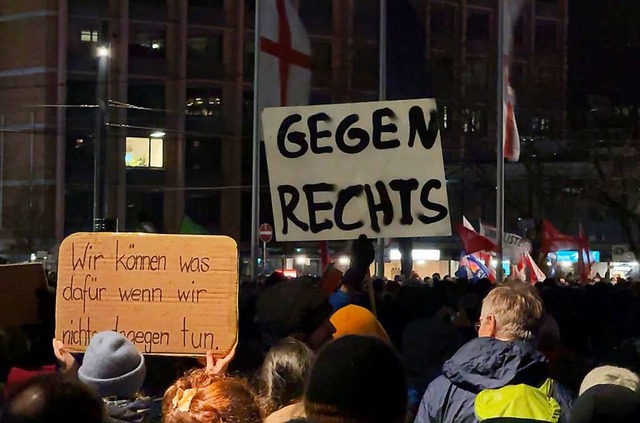 Unter anderem in Freiburg demonstriert...Kundgebung in Waldshut angemeldet hat.  | Foto: Valentin Gensch