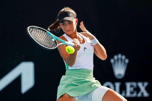 Tennis-Juniorin Julia Stusek im Doppel-Finale der Australian Open