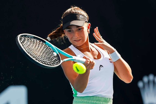 Vor vier Jahren noch gegen Freiburg-Mengen: Julia Stusek bei den Australian Open  | Foto: IMAGO/Juergen Hasenkopf