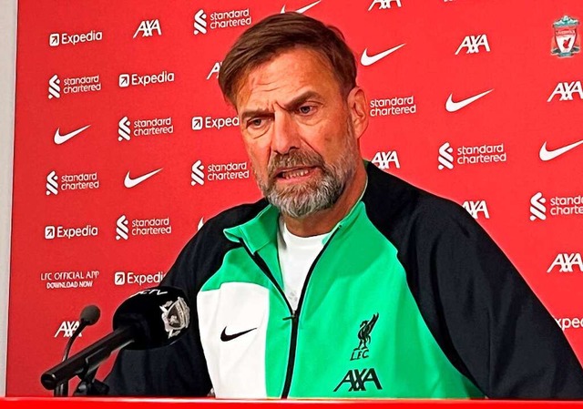 Jrgen Klopp bei der Pressekonferenz  | Foto: Carl Markham (dpa)