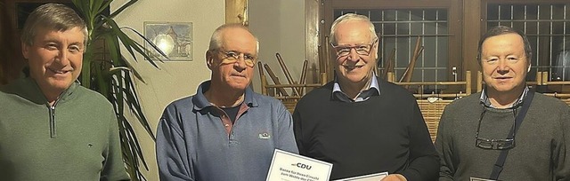 Die Friesenheimer CDU hat langjhrige Mitglieder geehrt.  | Foto: Bettina Schaller