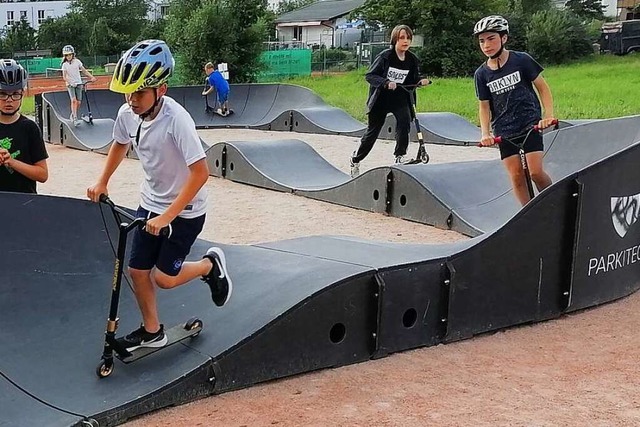 Dieser Pumptrack bei Lrrach ist abbau...ahinter steht ein dickes Fragezeichen.  | Foto: Daniel Gramespacher