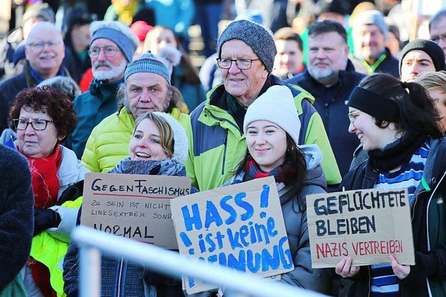 Ministerprsident Winfried Kretschmann...egen Rechtsextremismus in Sigmaringen.  | Foto: David Pichler (dpa)