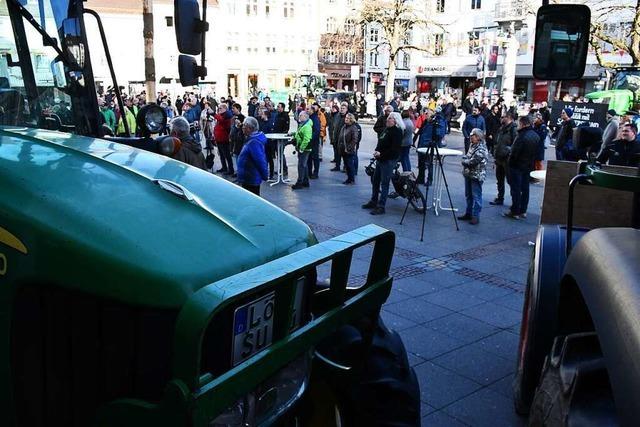 Landwirte demonstrieren in Lrrach und distanzieren sich von rechten Trittbrettfahrern