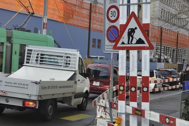 Die 2024 anstehenden Bauarbeiten bring...Tram-, Auto- und Radverkehr mit sich.   | Foto: Daniel Gramespacher