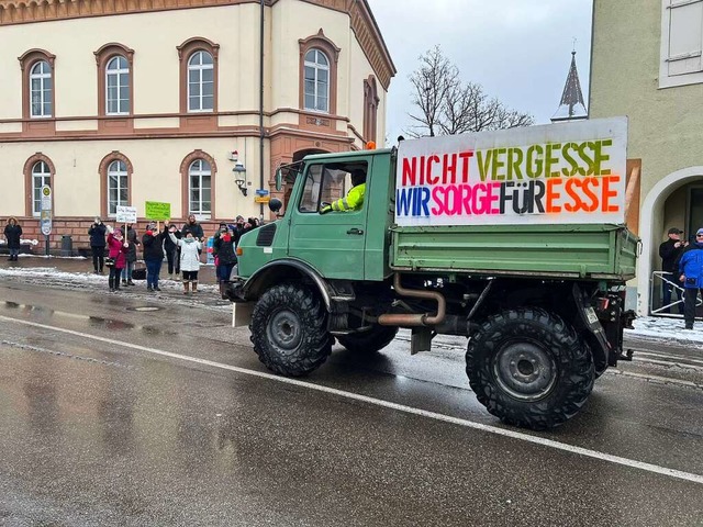 Bauernprotest in Mllheim:  Die Landwi...heit, betonen die Freiburger Experten.  | Foto: Alexander Huber