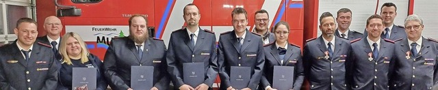 Von Abteilungskommandant Dominik Wiesl...duto, Sascha Kerep und Daniel Schmidt   | Foto: Reinhard Herbrig