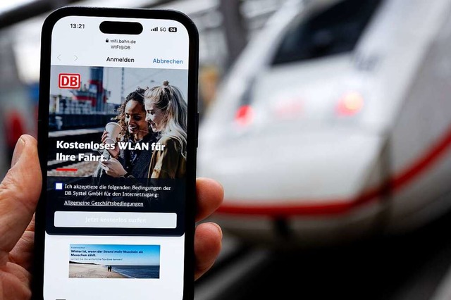 Beim WLAN-Angebot an deutschen Bahnhf...r kostenfreies Internet. (Symbolbild).  | Foto: Sven Hoppe (dpa)