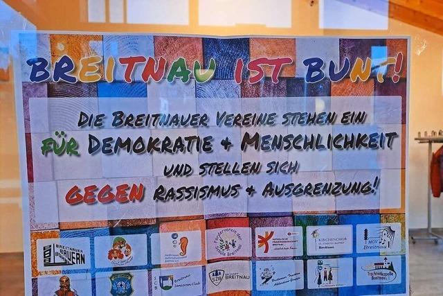 Breitnauer Vereine setzen ein Zeichen gegen Rechts