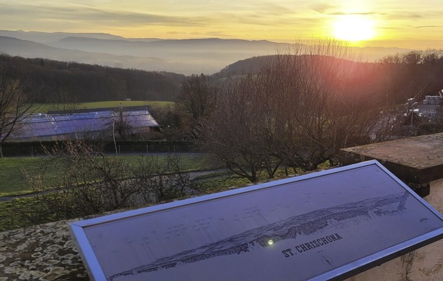 Der Abendhimmel mit dem Sonnenuntergang auf den Hhen von St. Chrischona   | Foto: Heinz und Monika Vollmar